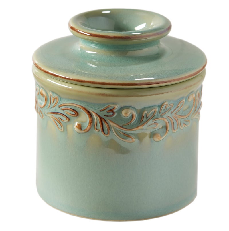 Butter Bell - The Original Butter Bell crock by L Tremain, a Countertop French Ceramic Butter Dish Keeper for Spreadable Butter, Antique Collection, Sea Spray - Image 1